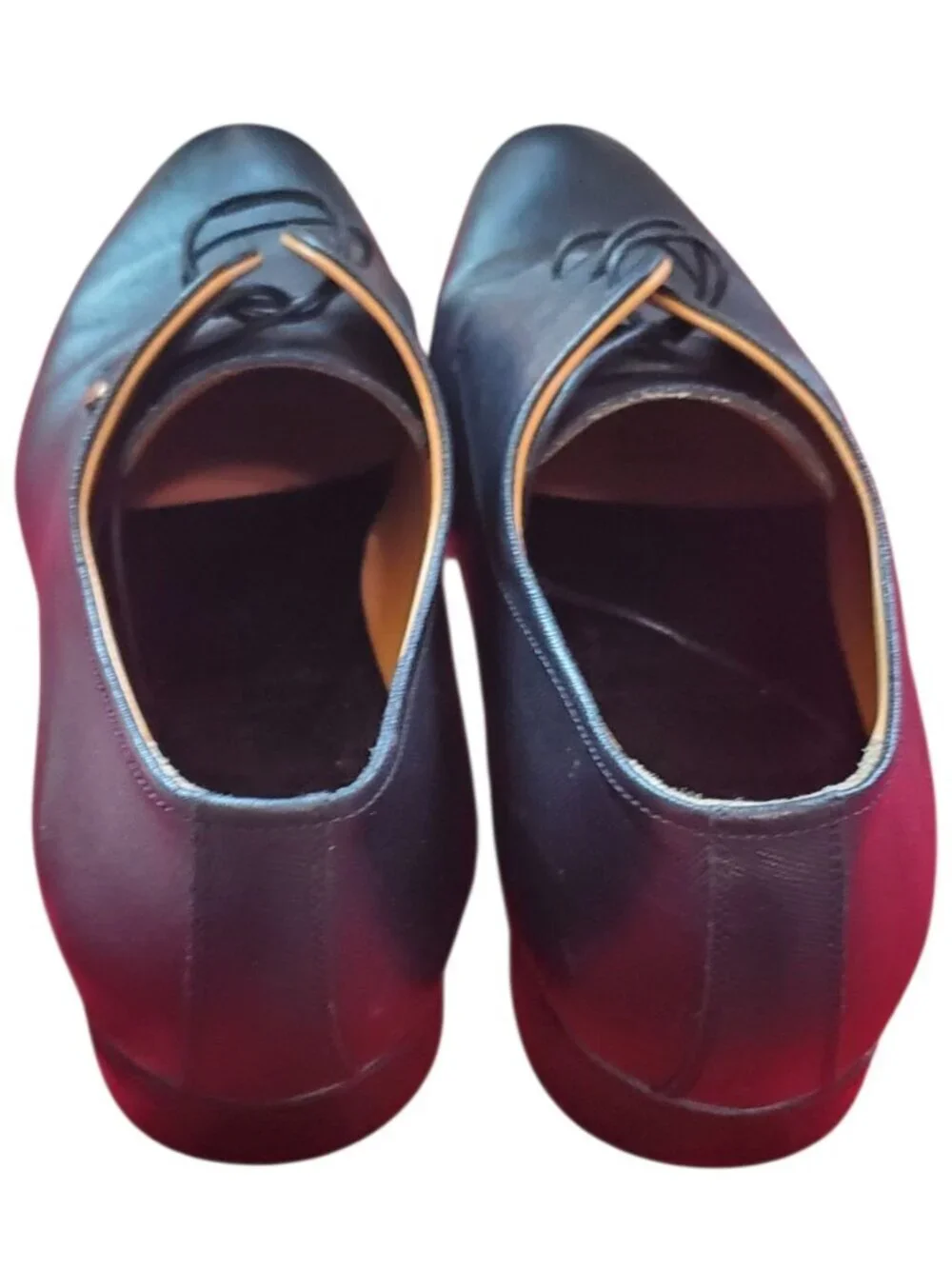 Aigner Mens Black Leather Derby Lace-Up Dress Shoes Size 43
